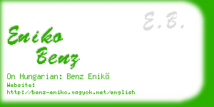 eniko benz business card